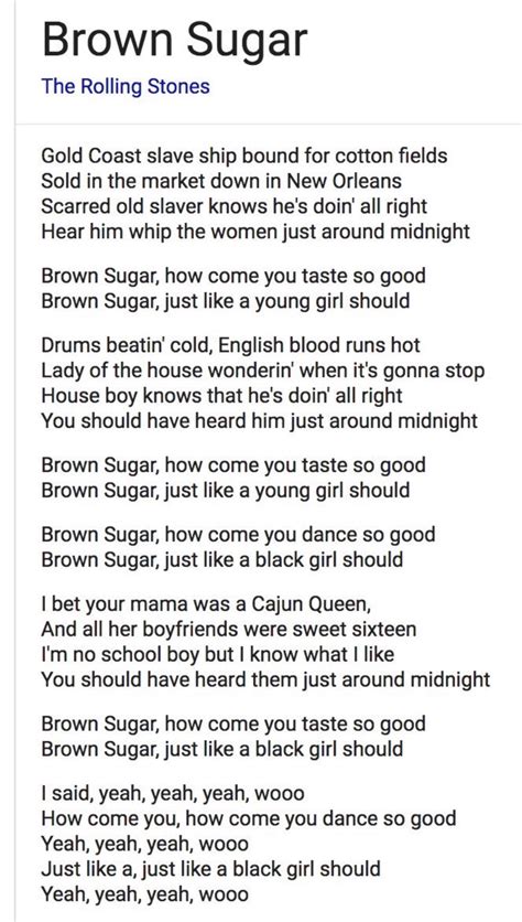 Nxxxxs brown sugar lyrics english translation  I bet your mama was a tent show queen, and all her boy Friends were sweet sixteen